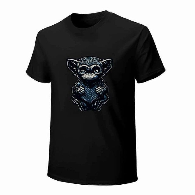 Big Eye Blue Cartoon Monkey T-shirt Cartoon T-shirt Suitable for Kids Funny shirt Slim Fit