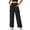 Black, variant on SwiftWear Women's Plus-Size Elastic Waist Cargo Pants with Multiple Pockets, Loose Fit Straight Leg Work Trousers Comfortable Casual Utility Pants S-3XL