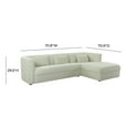 thumbnail image 2 of TOV Furniture Callie Cream Velvet Sectional - RAF, 2 of 10