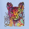 thumbnail image 5 of Wild Bobby Dean Russo Colorful Cat Abyssinian Cat Lover Women Graphic Tee, Light Blue, Medium, 5 of 5