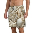 thumbnail image 2 of Bixox Men's Starfish and Sea Shells printing Casual Classic Fit Short Summer Beach Shorts, 2 of 6