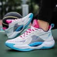 thumbnail image 6 of Unisex Lightweight Breathable Basketball Shoes - Anti-Slip Rubber Sole, Shock Absorption & High Elasticity for Men & Women, Low-Top Athletic Sneakers with White/Red Accents, All-Season Court Running, 6 of 9