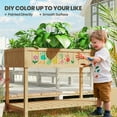 thumbnail image 4 of Outsunny Wooden Raised Garden Bed with 8 Slots, Elevated Planter Box Stand with Open Shelf for Limited Garden Space to Grow Herbs, Vegetables, 4 of 9