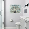 thumbnail image 6 of Peacock Canvas Wall Art Pictures Decor God Says You Are Bible Verse Painting Inspirational Quotes Prints Modern Artwork Framed Home Decoration for Bathroom Bedroom Living Room 16''''x12'''', 6 of 6