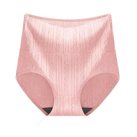 

DORKASM Women s High Waist Briefs Comfort Soft Panties Breathable Seamless Underwear Pink M