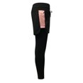 thumbnail image 4 of Gibobby Pantalones de yoga Piezas Pantalones de yoga Fitness Deportes Mujeres falsas Ocio Dos tramos de pantalones de yoga(Rosa， L), 4 of 5