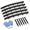 Black-6 Pack, variant on Gray 15 Pack Metal Landscape Edging, 50ft Total Length Hammer-In Garden Border