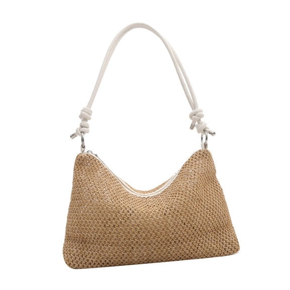 Stylish Woven Beach Bag Lightweight And Practical Handbag Shoulder Bag Casual Crossbody Purse for Shopping Or Travel