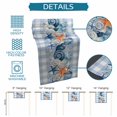 thumbnail image 6 of Nautical Coastal Table Runner 70 Inches, Ocean Starfish Shells Coral Conch Blue Plaid Bed Runner Dresser Scarves Tabletop for Indoor Outdoor Parties/Ceremony/Banquet, 13" x 70", 6 of 9