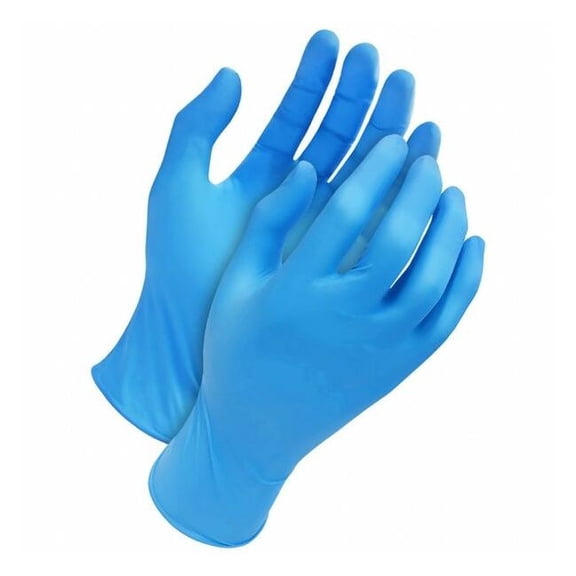 Disposable Gloves, 5 mil Palm, Tripolymer, Powder-Free, S, 100 PK, Blue