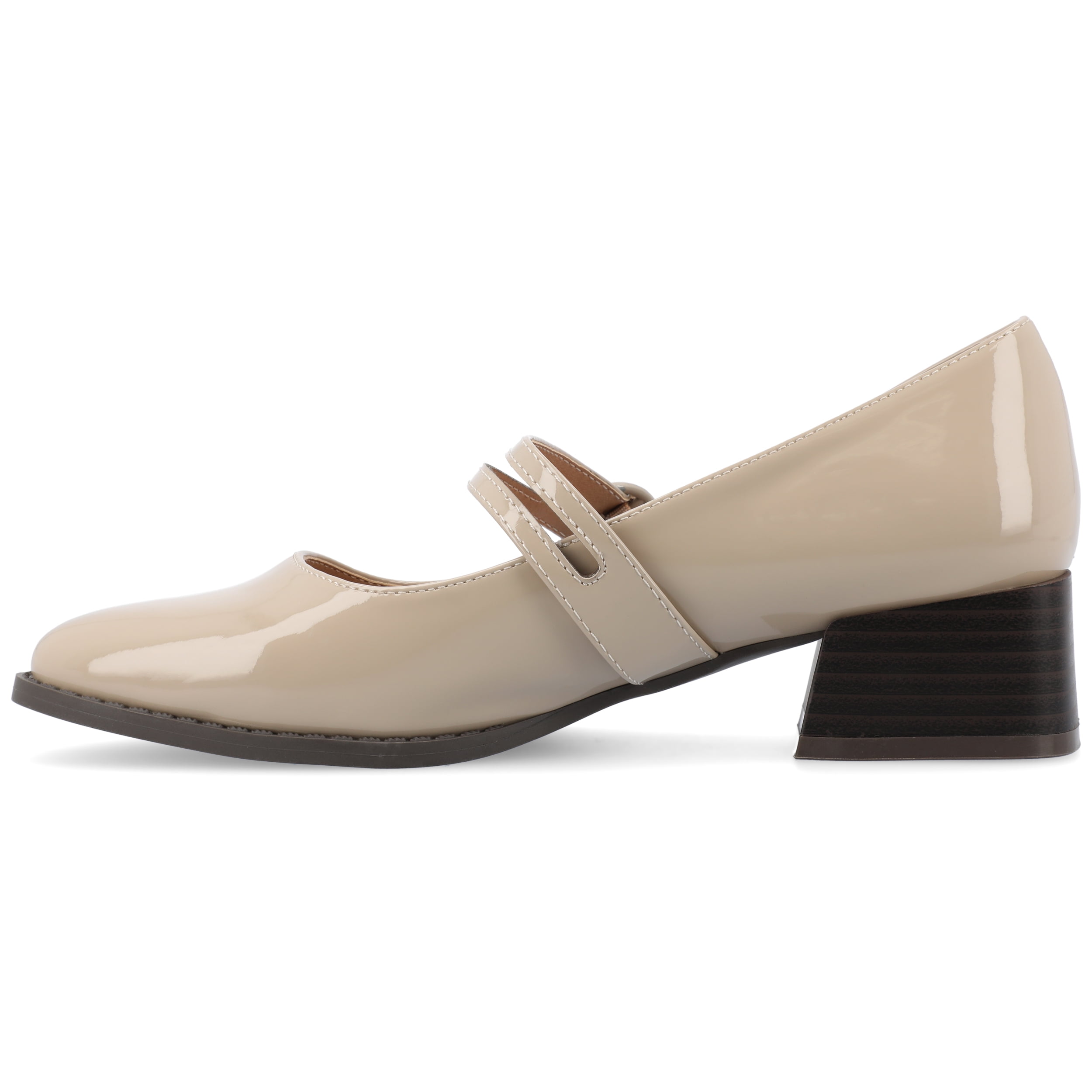 Journee Womens Savvi Faux Leather Mary Jane Pumps