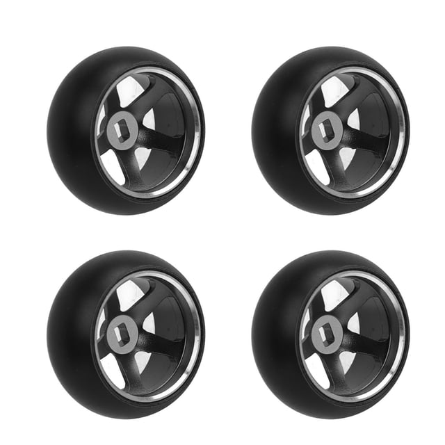 Pneus de Voiture de Dérive de RC, 4PCS 5 Roues de Roue de Dérive Preuve d'Usure pour Voiture 1/28 RC pour la Course Bleu, Rouge, Noir,