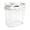White, variant on Airtight Sealed Pet Dry Food Storage Bin With Clear Window, Dust Moisture Proof Feed Container With Tight Lid, Reusable Kibble Storage Bucket For Dogs & Cats Freshness Keeping-(Green)