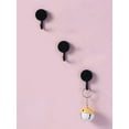 thumbnail image 6 of 6Pcs Black Self-Adhesive Wall Hooks No Damage Strong Door Hooks For Clothes, 6 of 6