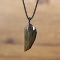 thumbnail image 5 of COAI Nylon Cord Wolf Tooth Amulet Faceted Golden Obsidian Stone Pendant Necklace, 5 of 5
