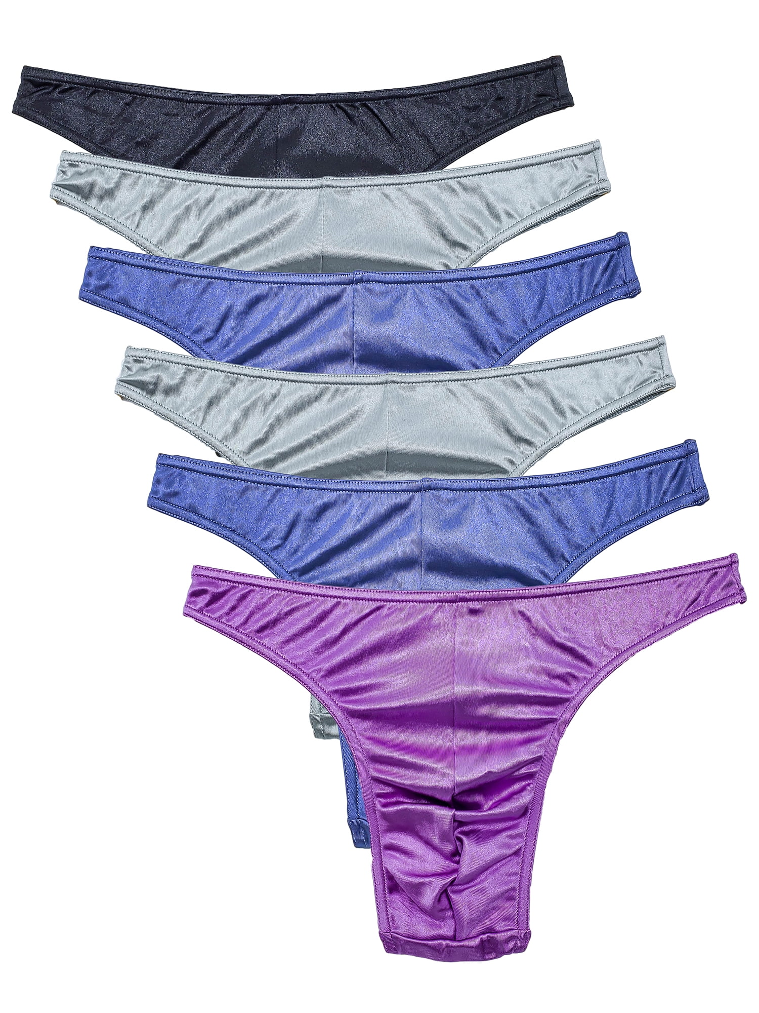 Barbra Lingerie Barbra Men S Underwear Satin Silky Sexy Thong Small To Plus Sizes 6 Pack