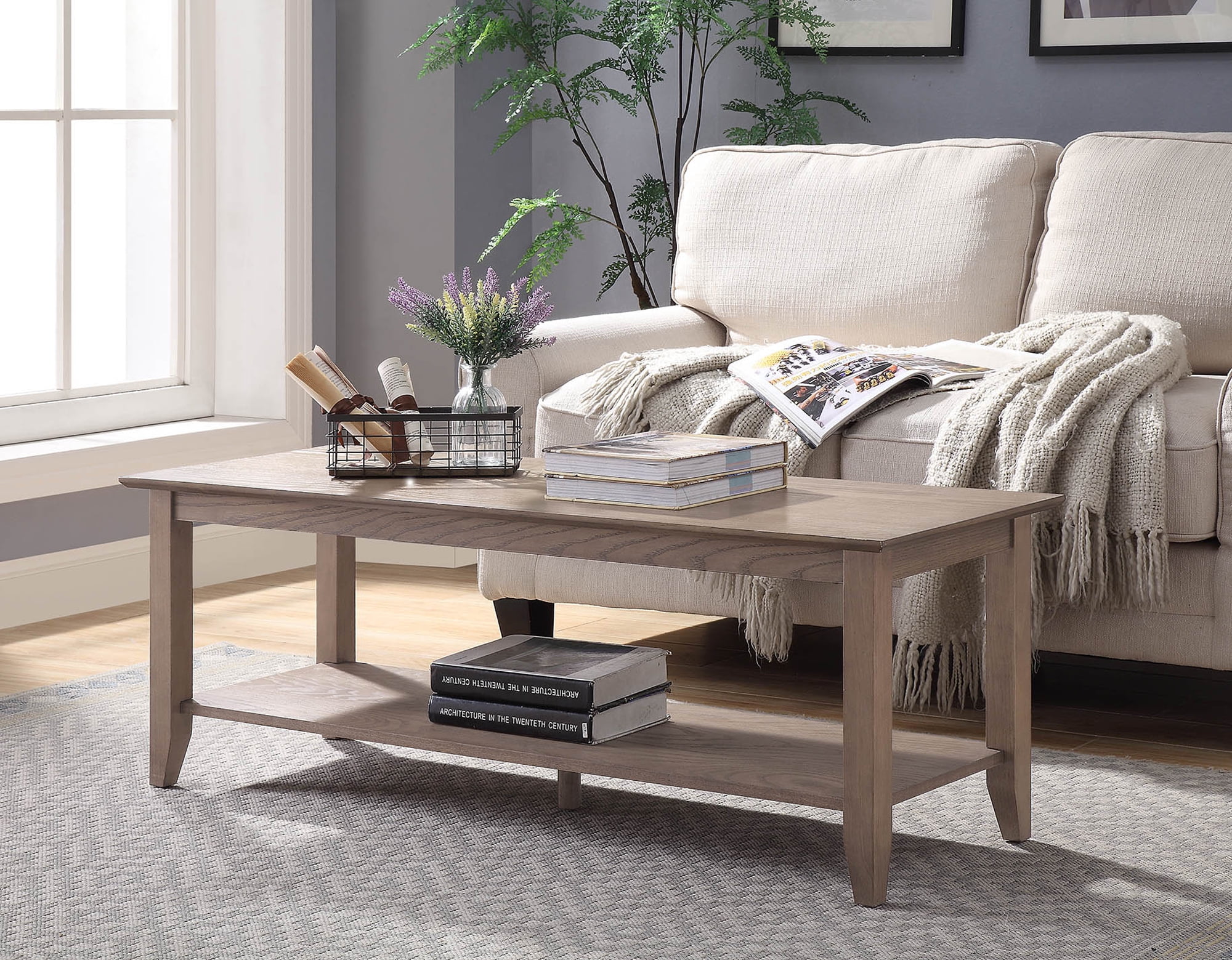 Convenience Concepts American Heritage Coffee Table with Shelf ...