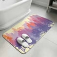 3.94'x5.25' Area Rug for Bedroom, Watercolor Forest Silhouette Non Slip ...