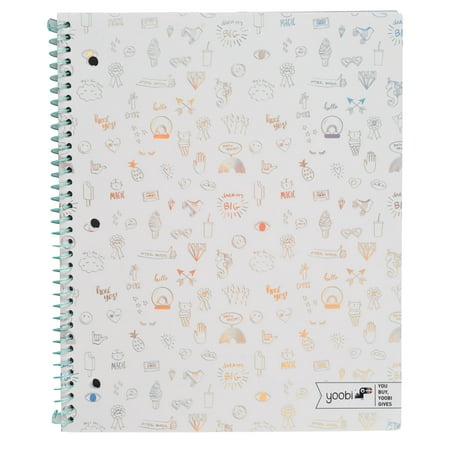 Yoobi, Notebook, 1 Subject, Spiral, Paper Cover, 9