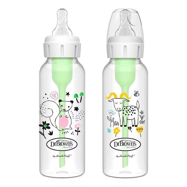 Set 2 Biberones Dr Browns Options Estándar 8 Oz/250 Ml Ardilla Y Cabra