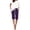 Purple, variant on Women's Summer Fashion Solid Color Thin Loose Casual Bermuda Shorts, Lightweight Breathable Outer Wear for Warm Weather Comfort,Purple M