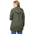 thumbnail image 2 of Woman Within Plus Size Lightweight Hooded Jacket Long Oversized Coat, 2 of 5