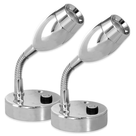 Dream Lighting 12v Led Flexible Bedside Reading Lights Rv Caravan Dream Lighting 12v Led Flexible Bedside Reading Lights Rv Caravan Cool White Blue 2 Pack