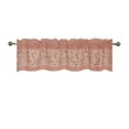 thumbnail image 5 of Kate Aurora Shabby Chic Spice Floral Flowers Sheer Kitchen Curtains, 58 x 36 n (3 Panels), 5 of 5