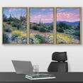 thumbnail image 2 of wall26 - Blooming Desert at Sunset Framed Canvas Art Wall Art - 16"x24"x3 Natural, 2 of 5