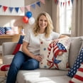 thumbnail image 3 of US 250th Anniversary Pillow Cover, Independence Day Stars and Stripes Design with Gnome, Fireworks Pattern for Sofa, Couch, Bedroom, Living Room, Home Decor, 3 of 5