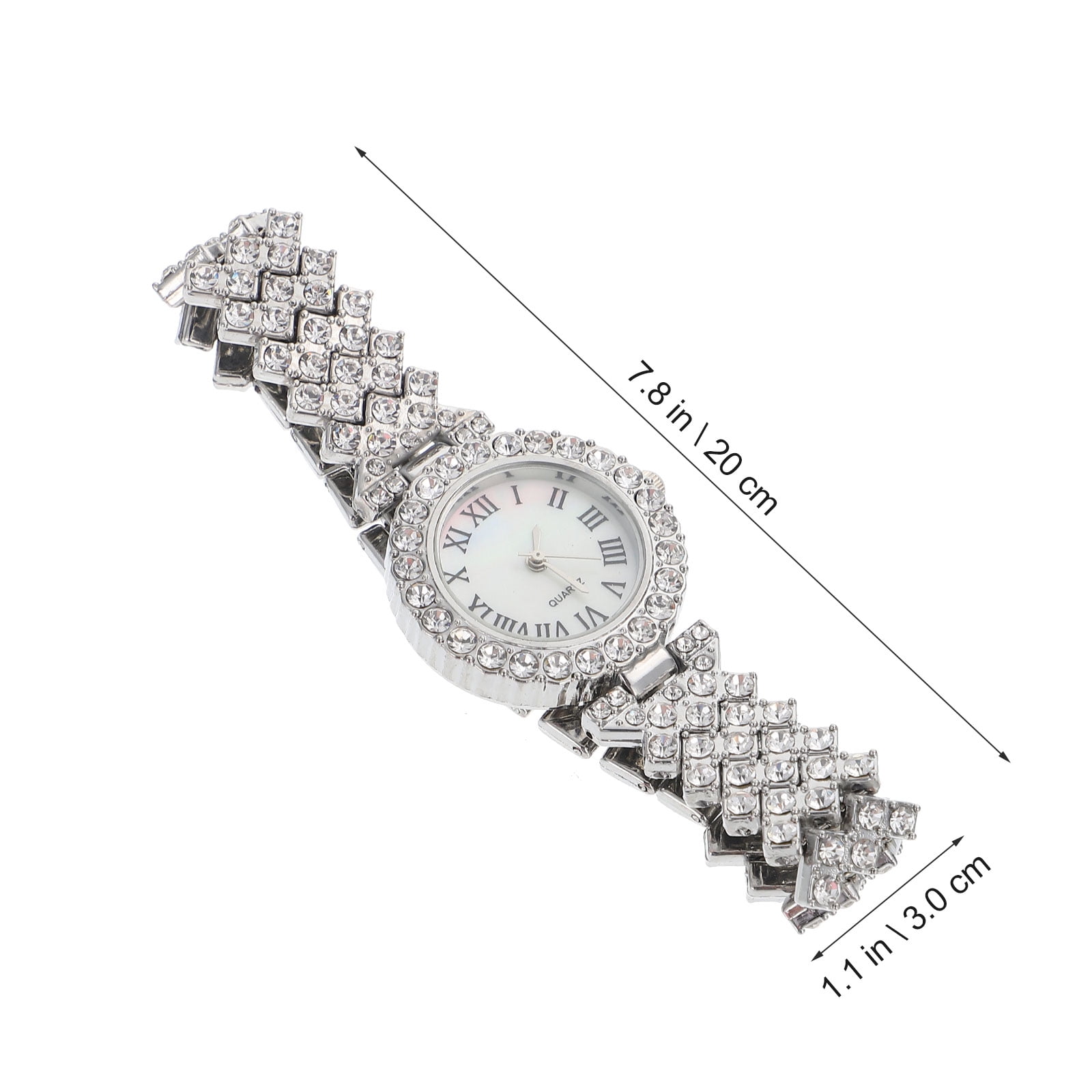 2pcs Rhinestone Watch and Bracelet Set Watch Shiny Quartz Watch for Lady Walmart