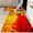 Orange and Yellow, variant on 2 Pieces Kitchen Rugs, Abstract Anti Fatigue Non Slip Foam Cushioned Art Design Radiant Orchid Green Comfort Indoor Floor Mat Runner Rug Set for Laundry Office Sink Bathroom (17"x48"+17"x24")