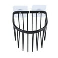 thumbnail image 2 of Wall-mounted Bathroom Suction Round Roll Paper Holder Toilet Tissue Storage Basket Black, 2 of 8