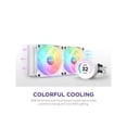 thumbnail image 5 of NZXT Kraken Elite RGB 360mm - RL-KR36E-W1 – RGB AIO CPU Liquid Cooler – Customizable LCD Display - 3 x F120RGB Core Fans Radiator Fans White LGA 1851/1700 AMD AM5 Compatible, 5 of 5