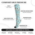 thumbnail image 3 of Lsque Sea Shells 2 Pattern Sport Compression Socks for Men & Women 15-20 mmHg Knee High Nurse Pregnant Running Medical and Travel Athletic, 3 of 6