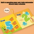 thumbnail image 4 of Baby Cloth Book with Crinkle Sound – Multicolor Soft Fabric Sensory Learning Toy for Newborns Toddlers Tear Resistant Chew Safe Interactive Pages Machine Washable, 4 of 6