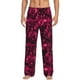 thumbnail image 1 of Balery Burgundy Tie Dye Pantalones de pijama para hombre, pijama ultraligero, pantalón de descanso-Small, 1 of 6