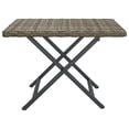 thumbnail image 3 of Mesa plegable VidaXL, muebles de jardín para exteriores, poliratán, plegable, gris, patio/balcón, 3 of 7