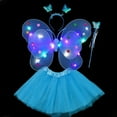 thumbnail image 3 of XIYON Toddler Girls Clothing Set Glowing Fairy For Girls With Light Up Wand And Floral 4 Piece Dress Up Play One Size, 3 of 3