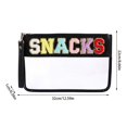thumbnail image 3 of Bolsa con cremallera y letras bordadas | Práctico neceser para cosméticos | Estuche portátil para maquillaje | Elegante accesorio de viaje | Organizador de bolso con estilo, 3 of 5