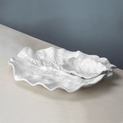 Beatriz Ball VIDA Lettuce Leaf Chip & Dip 17.5 White Melamine Serving