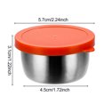 thumbnail image 6 of Yesbay 6 Pcs Sauce Cups with Easy Open Colorful Lids Leak-Proof 40ml Salad Dressing Containers Stainless Steel Snack Cups, 6 of 8