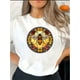 thumbnail image 2 of Women's Casual Floral Bee Graphic Tee - Comfy Crew Neck Short Sleeve T-Shirt, Perfect for Summer & Casual Attire, 2 of 8