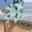 Green, variant on WXLWZYWL Capris Leggings for Women Tummy Control 2024 Summer Casual Jogger Workout Yoga Leggings Vacation Beach Floral Print Cropped Leggings