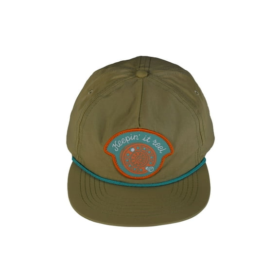 Sendero Provisions Keepin it Reel Hat Khaki Braided Rop Snapback Flat Bill Cap