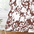 thumbnail image 4 of MIZHONA Brown and  White Blackout Curtains for Living Room Floral Pattern Window Curtain Set of 2,42"x84", 4 of 6