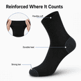 thumbnail image 3 of TAVENE 6 Pairs Black Men's Dress Socks, Classic Cotton Polyester Cozy Reinforced Socks, 3 of 6