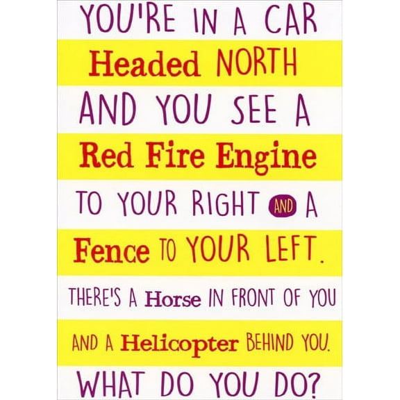 Recycled Paper Greetings Merry Go Round Funny / Humorous Birthday Card