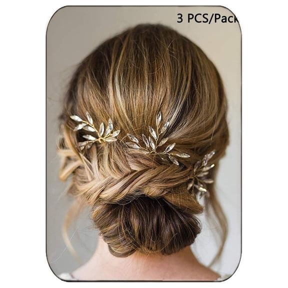 Rhinestone Bride Wedding Hair Pins Crystal Hair Piece Bridal Hair Accessrories for Women HP188 (Silver)