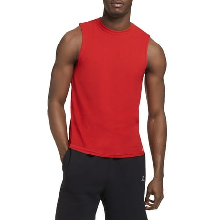 Russell Athletic Men's and Big Men's Cotton Performance Sleeveless Muscle T-Shirt, up to Size 3XL